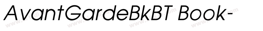 AvantGardeBkBT Book字体转换